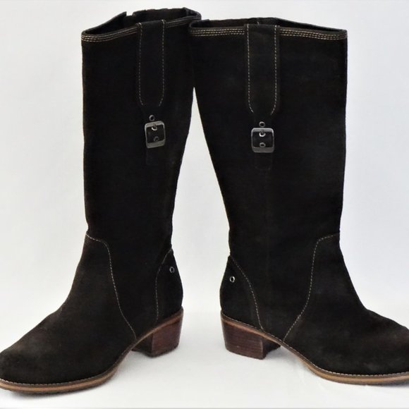 Red Wing Boots Tall Dark Brown Suede Bixby Size 9.5 D Wide Width - Picture 2 of 13